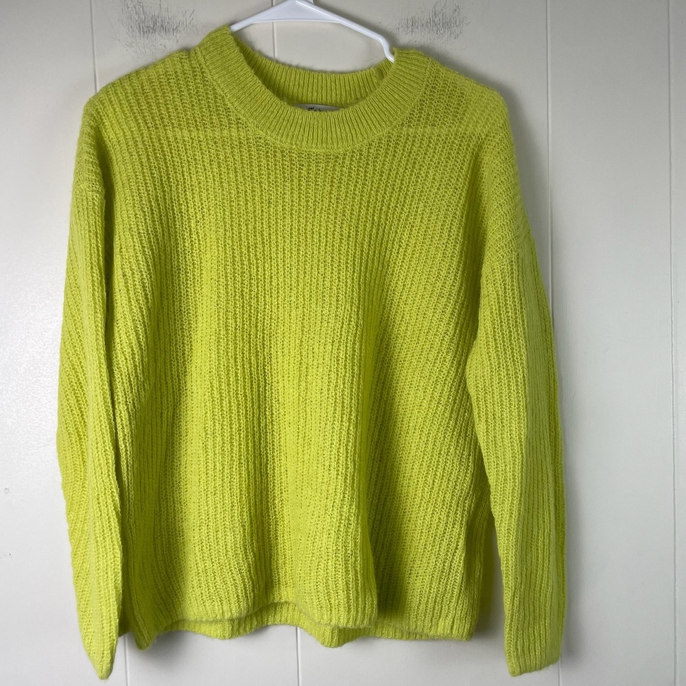 Madewell XXS Knit Sweater Green Alpaca‎ Crew Neck Pullover Lightweight Top